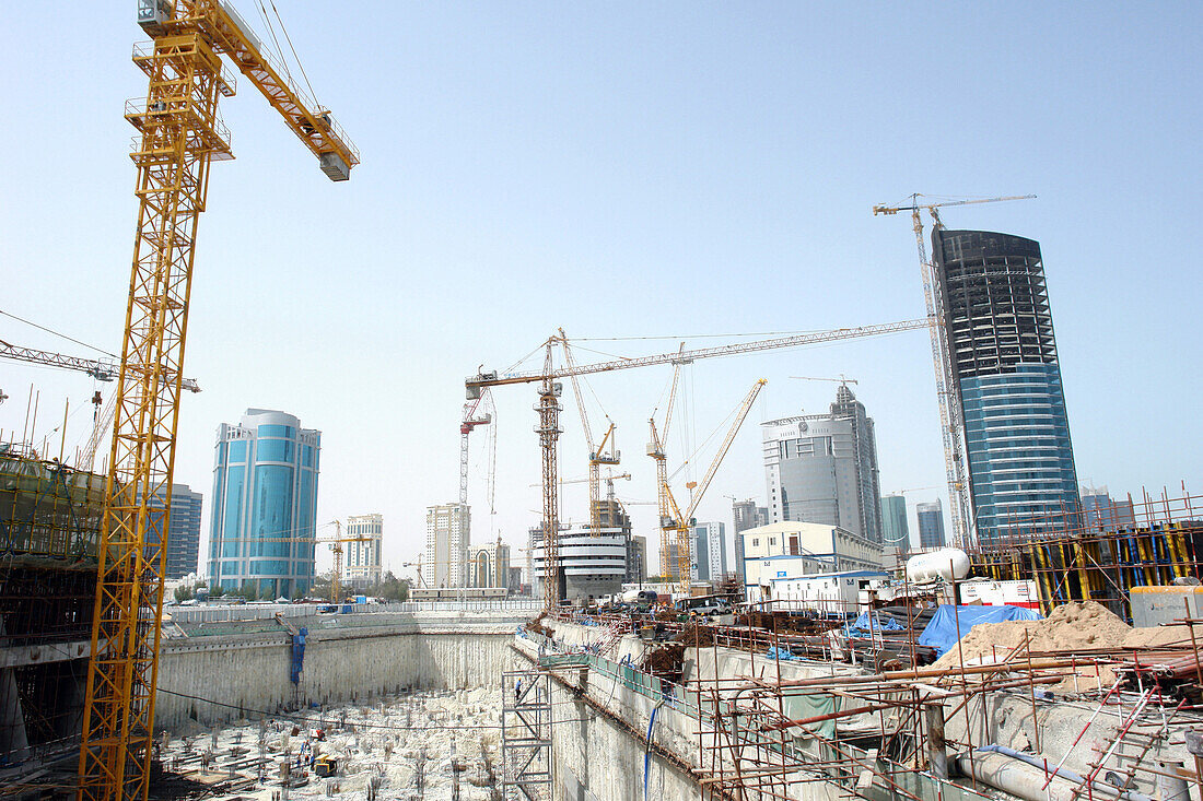 baustelle in doha, katar, qatar